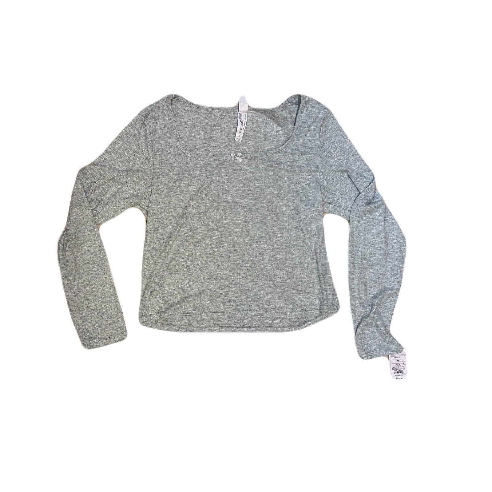 The Unbranded Brand Auden Women’s Long Sleeve Sleepwear Shirt Grey X-Large Size XL / US 12-14 / IT 48-50 - 3 Thumbnail