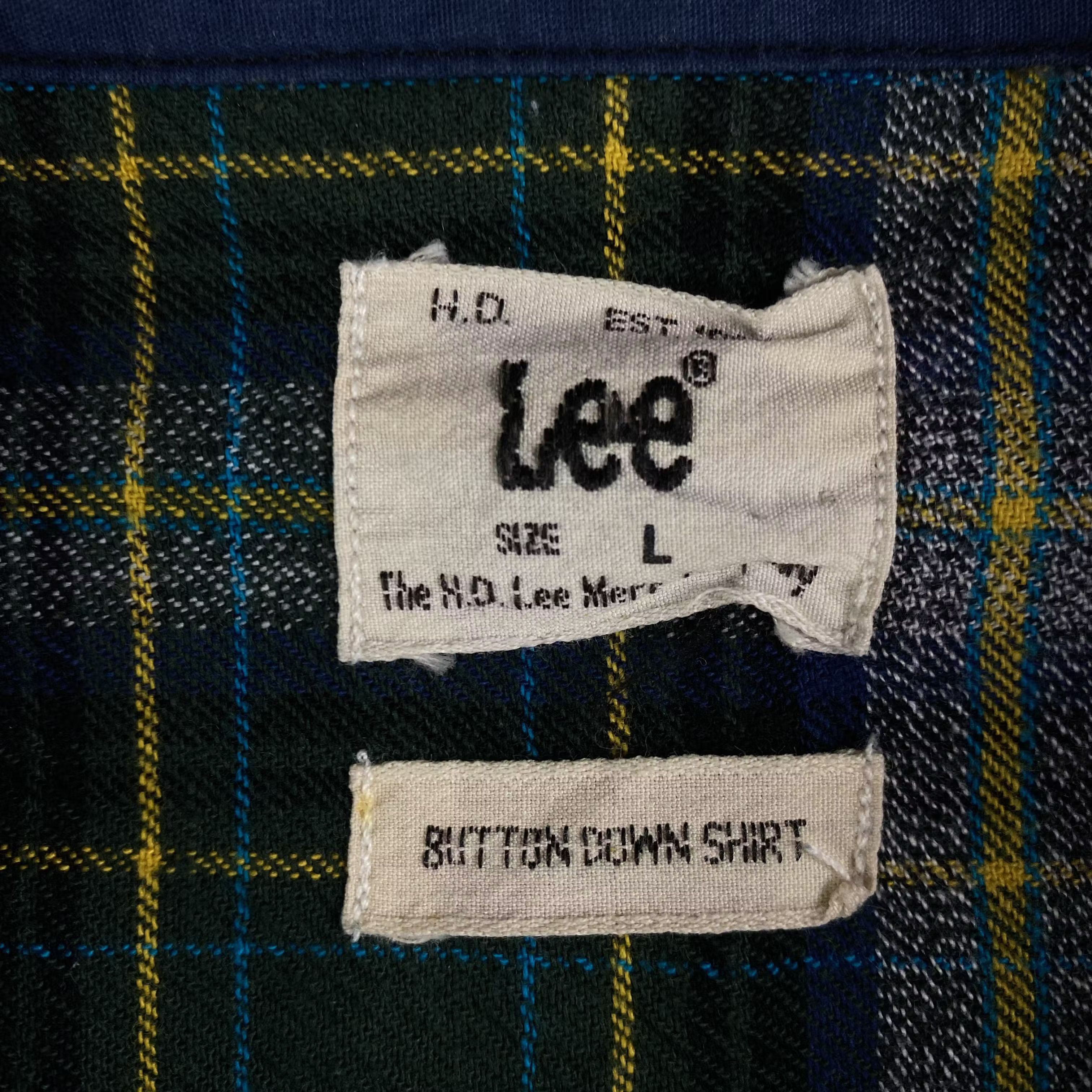 Lee × Vintage Mens Shirt Long Sleeve Flannel Lee Size L Size US L / EU 52-54 / 3 - 4 Thumbnail