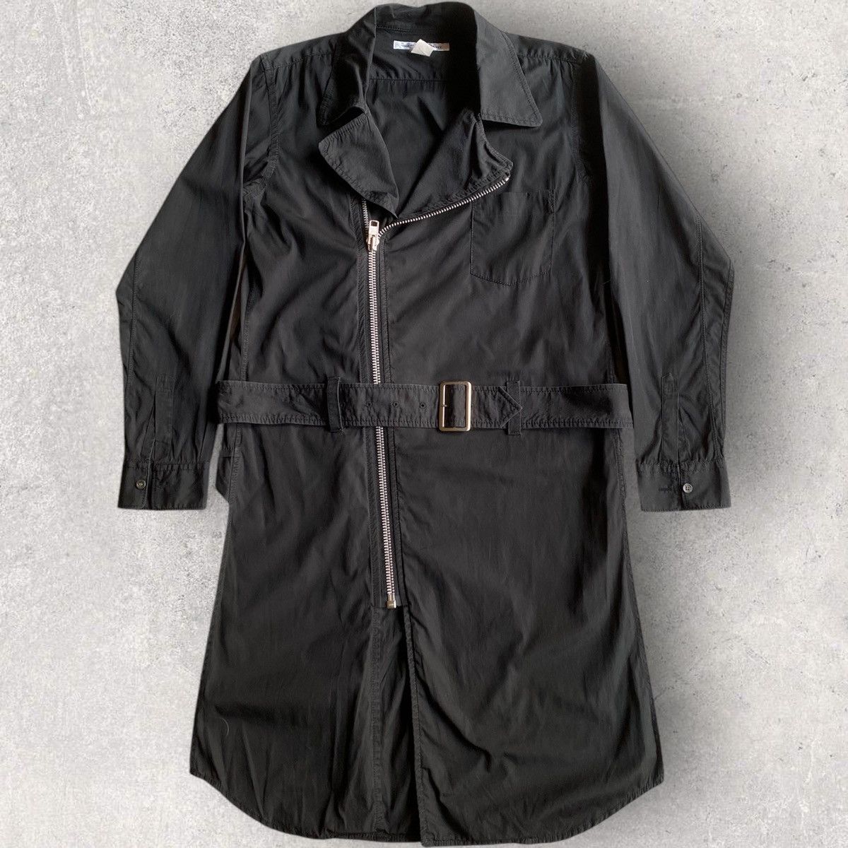 Comme des Garcons Long Biker Jacket With Back Cut Out Size US S / EU 44-46 / 1 - 2 Thumbnail
