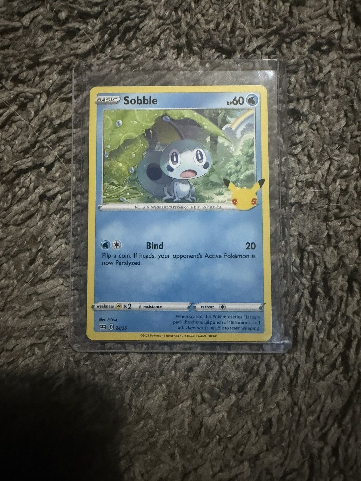 Pokemon 2021 Pokémon Sobble Card Size ONE SIZE - 1 Thumbnail