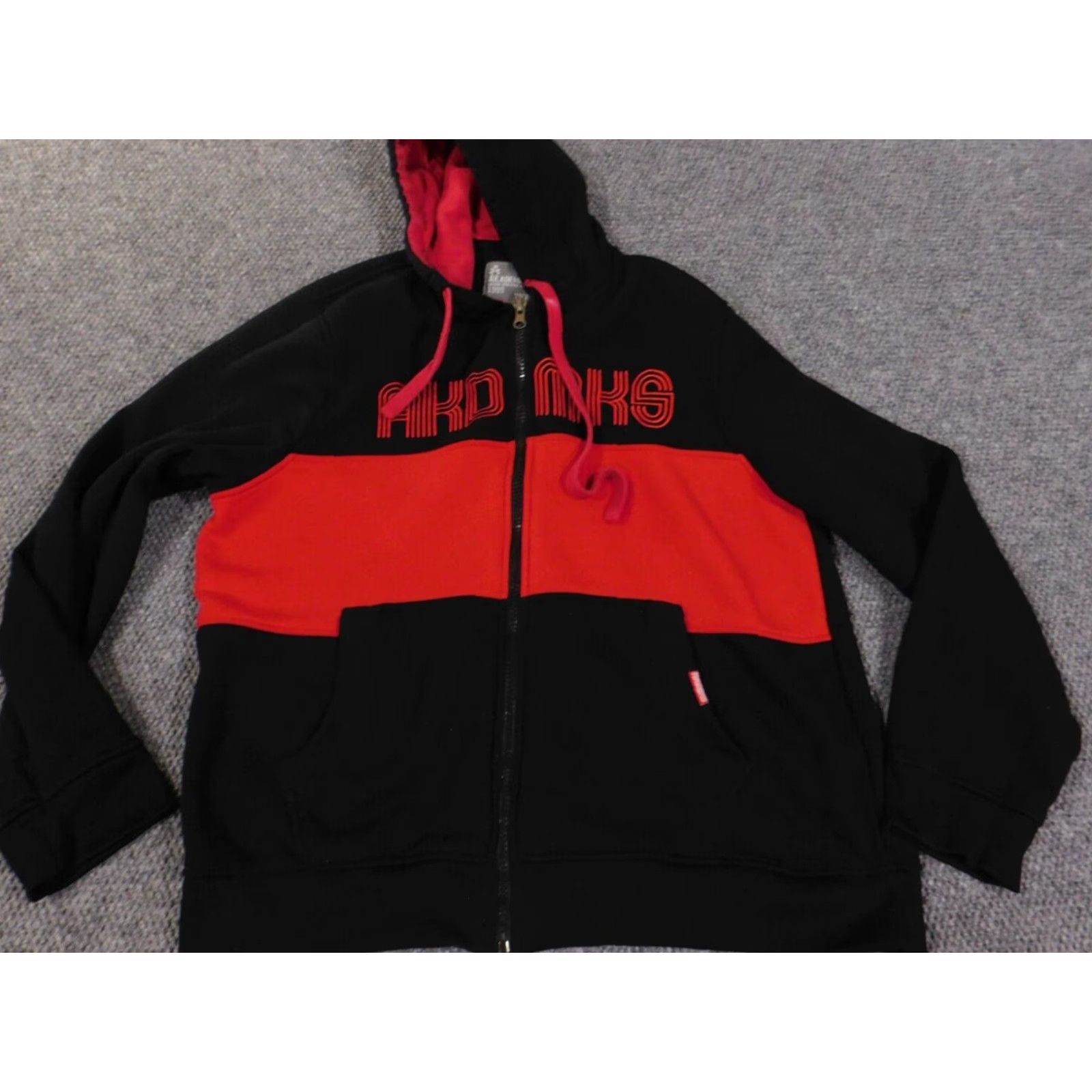Akademiks akademiks Hoodie 3XL Black Mens Full Zip Hooded Pullover Vintage Grunge Hip Hop Logo Pockets 90s American Sports Mens Size US XXL / EU 58 / 5 - 2 Thumbnail