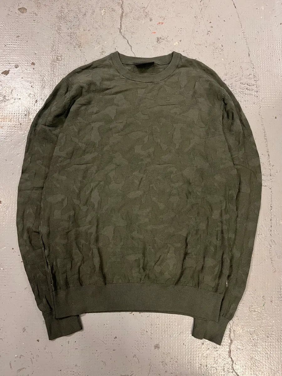 SS2020 Emporio Armani Military Relief Green Sweater