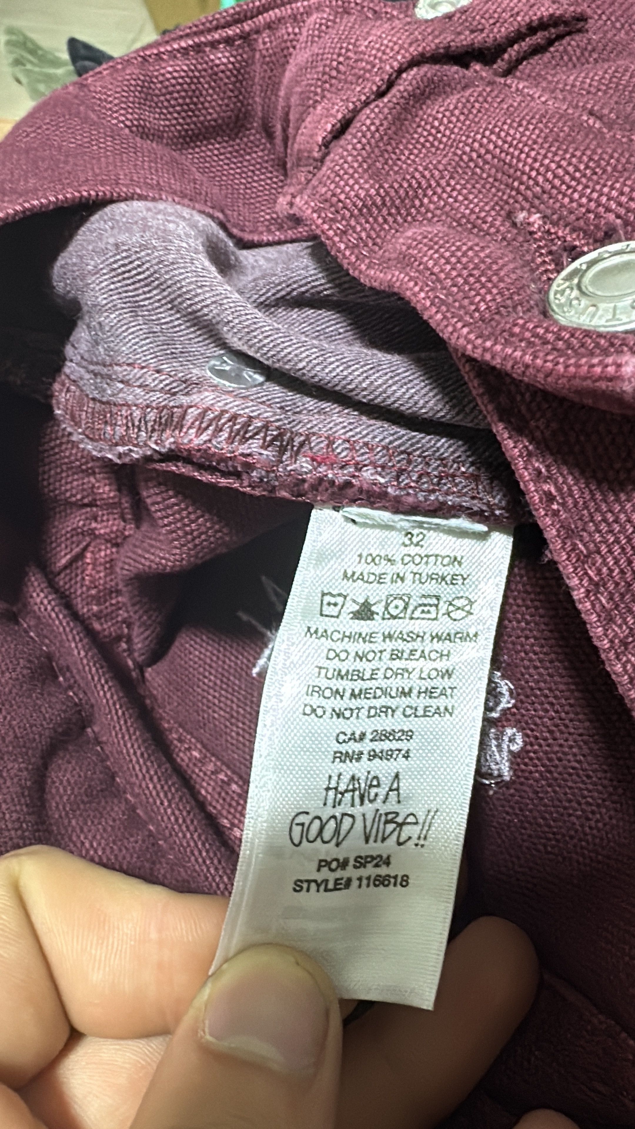 Stussy Stussy Big Ol Jean Wine Size 32 Size US 32 / EU 48 - 7 Thumbnail