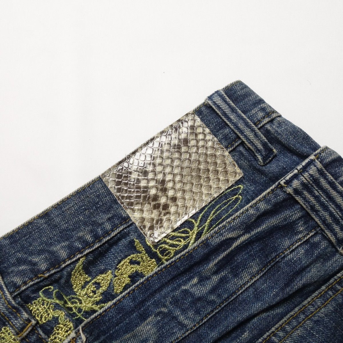 semanticdesign 2000’s Semantic Design Gimmick Belted Flared Denim Pants Size US 32 / EU 48 - 11 Thumbnail
