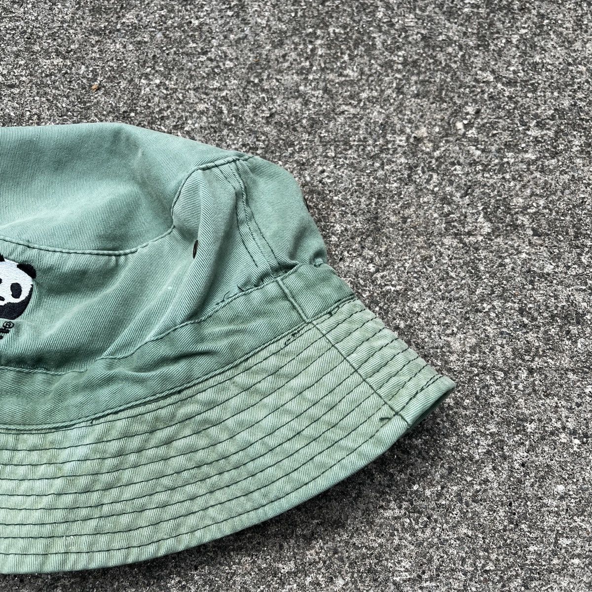 Vintage Vintage WWF Mint Green Sun Faded Bucket Hat Y2K Size ONE SIZE - 3 Thumbnail