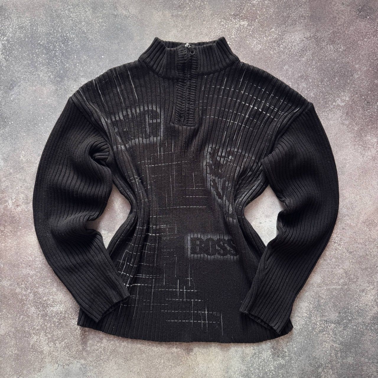 Hysteric Glamour Diesel Style Y2K Vintage Punk Opium Ribbed Knit Sweater Size US XL / EU 56 / 4 - 2 Thumbnail