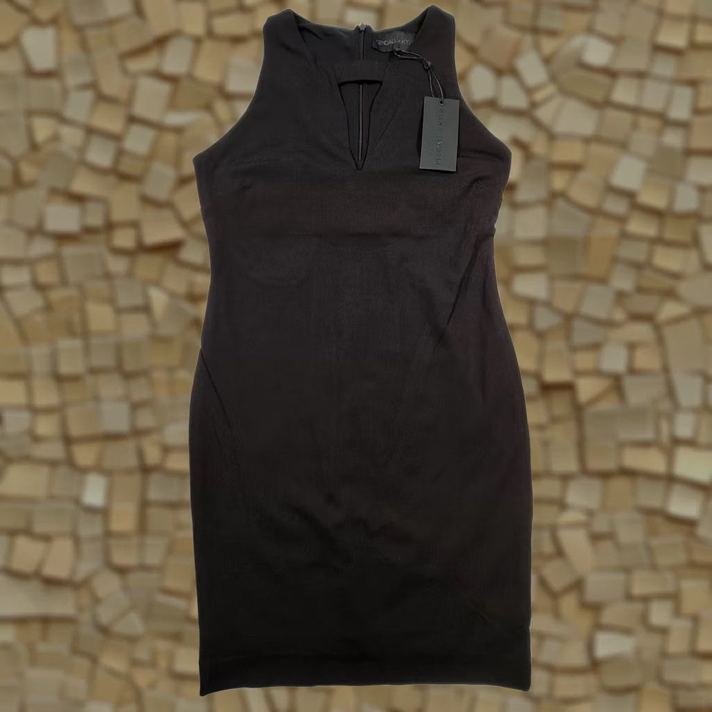 Vintage Kendall & Kylie Dress Womens Black Large Sleeveless Round Neck Knee Length Cut Out Bodycon Size L / US 10 / IT 46 - 1 Thumbnail