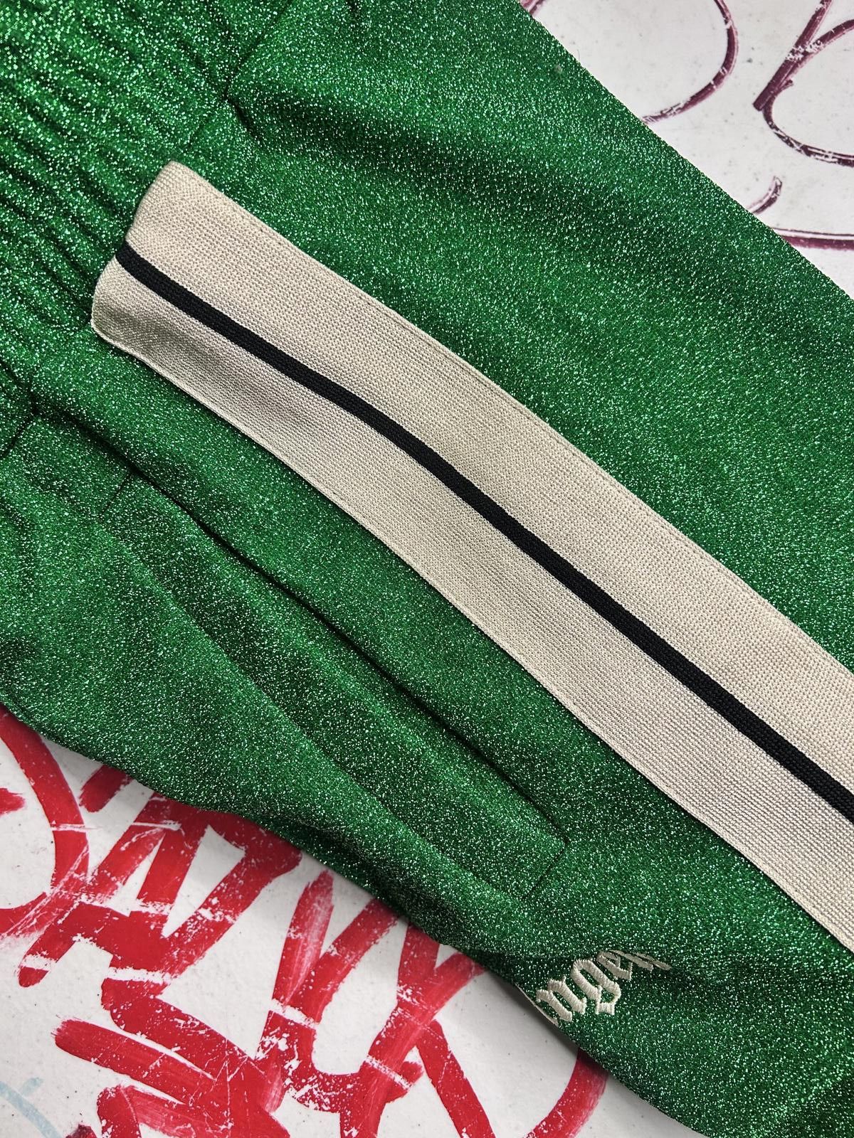 Palm Angels Palm angel green glitter joggers Size US 36 / EU 52 - 4 Thumbnail