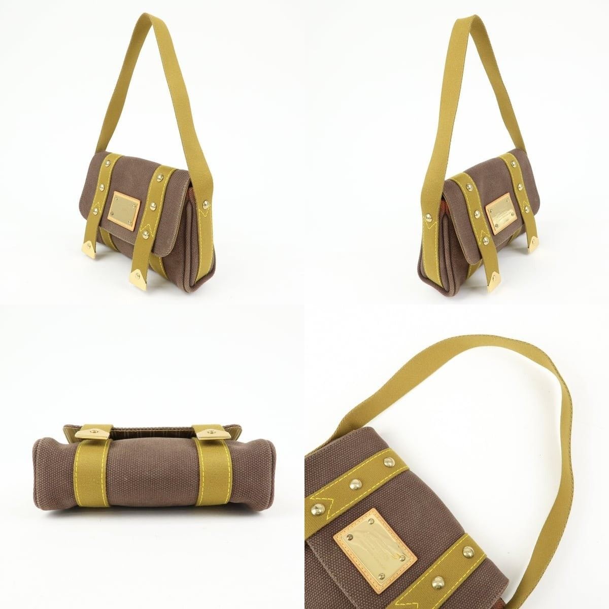 Louis Vuitton Louis Vuitton Antigua Besace PM Canvas Shoulder Bag Brown Size ONE SIZE - 3 Thumbnail