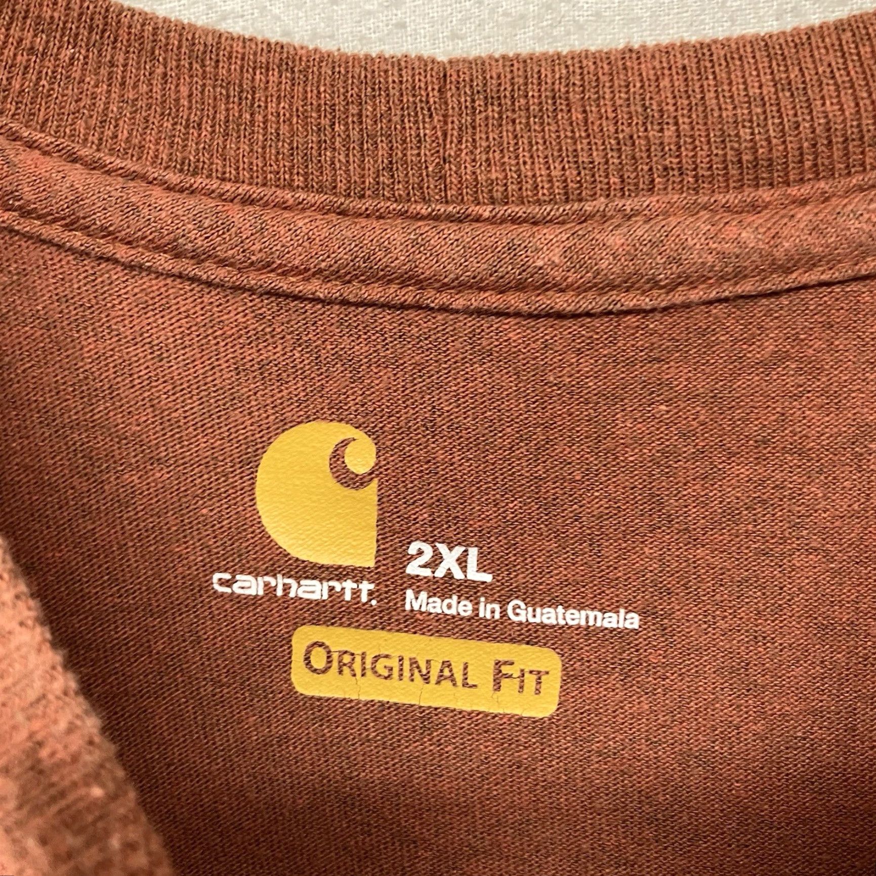 Carhartt Carhartt Mens 2XL Short Sleeve T-Shirt Rusty Orange Crew Neck Logo All Seasons Regular Fit Cotton Polyester Shirt Mens Size US XXL / EU 58 / 5 - 3 Thumbnail