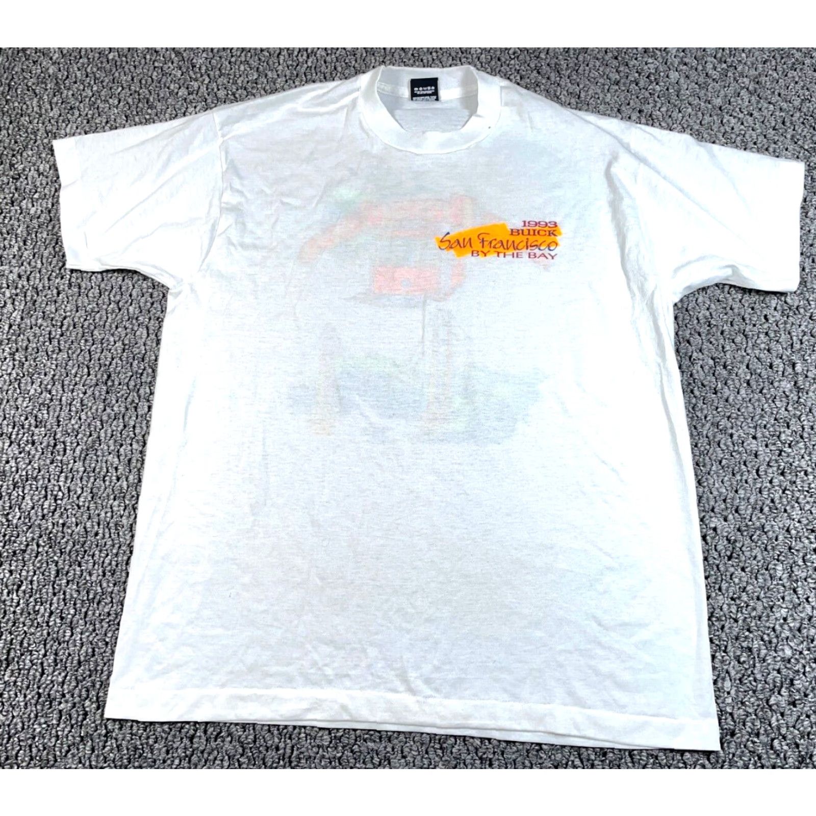 Vintage VTG Vintage San Francisco Buick By The Bay T-Shirt XL White Screen Stars Tag 1993 Size US XL / EU 56 / 4 - 2 Thumbnail