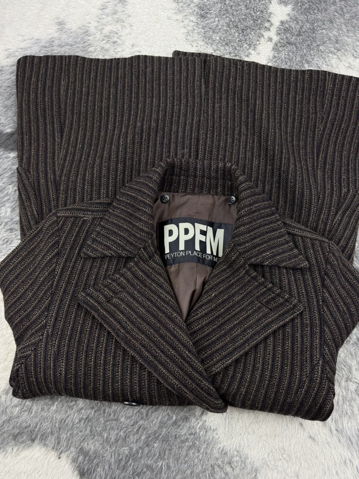 Beauty Beast Vintage 90s PPFM Big Label Double Breasted Wool Long Coat Size US M / EU 48-50 / 2 - 4 Thumbnail