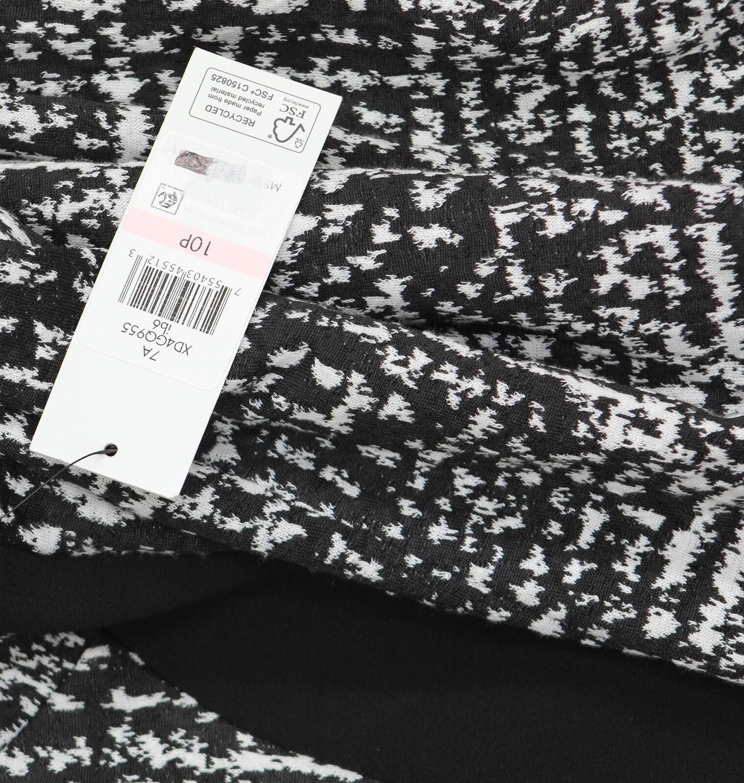 DKNY Nwt Dkny Flare Sleeveless Cocktail Dress Black / White 10p Size L / US 10 / IT 46 - 4 Thumbnail