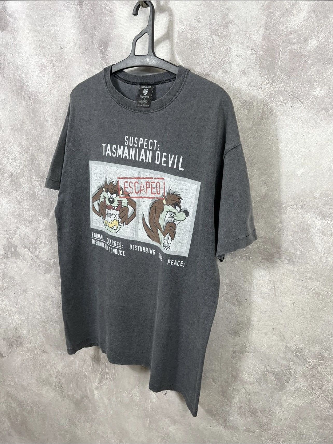 Vintage Vintage 90s Taz Loney Tunes Single Stitch Tee Size US L / EU 52-54 / 3 - 3 Thumbnail
