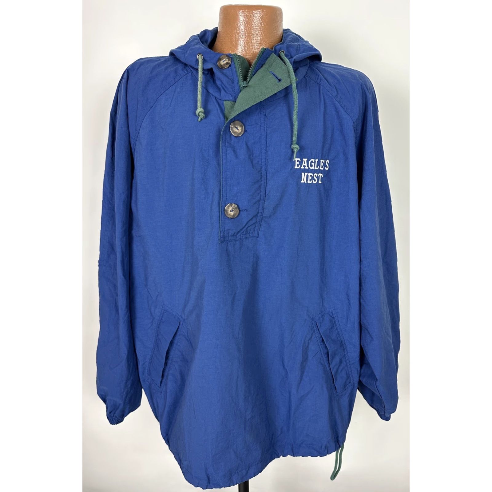 Gap VINTAGE Gap Windbreaker Jacket Men XL Nylon 1/4 Zip Hooded Blue Eagles Nest 90s Casual Outdoor Sports Preppy Vintage Mens XL Blue Nylon Jacket Size US XL / EU 56 / 4 - 2 Thumbnail