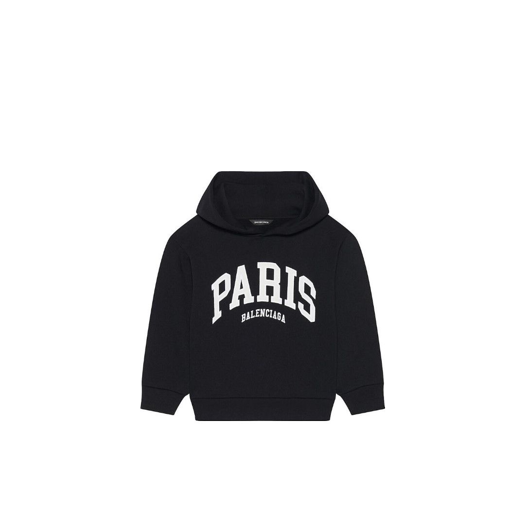 Balenciaga o1bcso1str0625 Size: KIDS 2 / Cities Paris Hoodie in Black Size US XXS / EU 40 - 1 Thumbnail