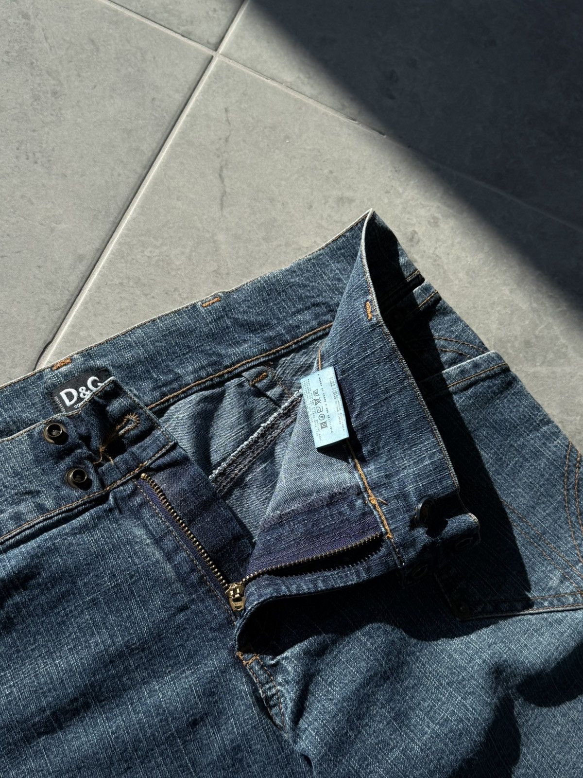 Dolce & Gabbana 2000s Dolce & Gabbana Washed Flared Denim Jeans Size 31" - 7 Thumbnail