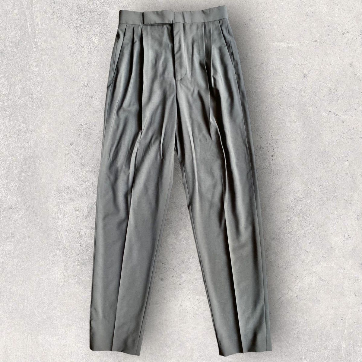 Celine By Phoebe Philo Pleated High Waist Trousers