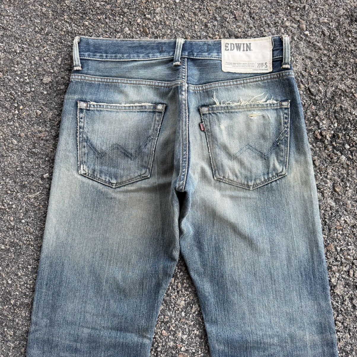 Edwin Vintage Edwin Faded Mud wash distressed faded denim pants Size US 33 - 9 Thumbnail