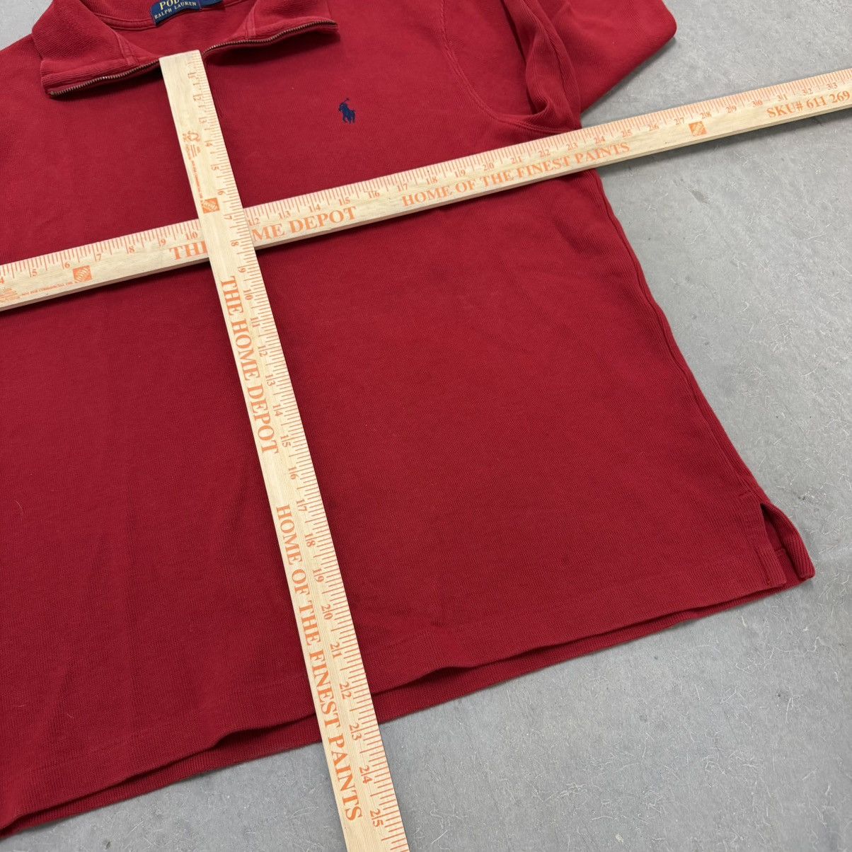 Polo Ralph Lauren Polo Ralph Lauren Red Quarter Zip Pullover Sweater Size US L / EU 52-54 / 3 - 5 Thumbnail