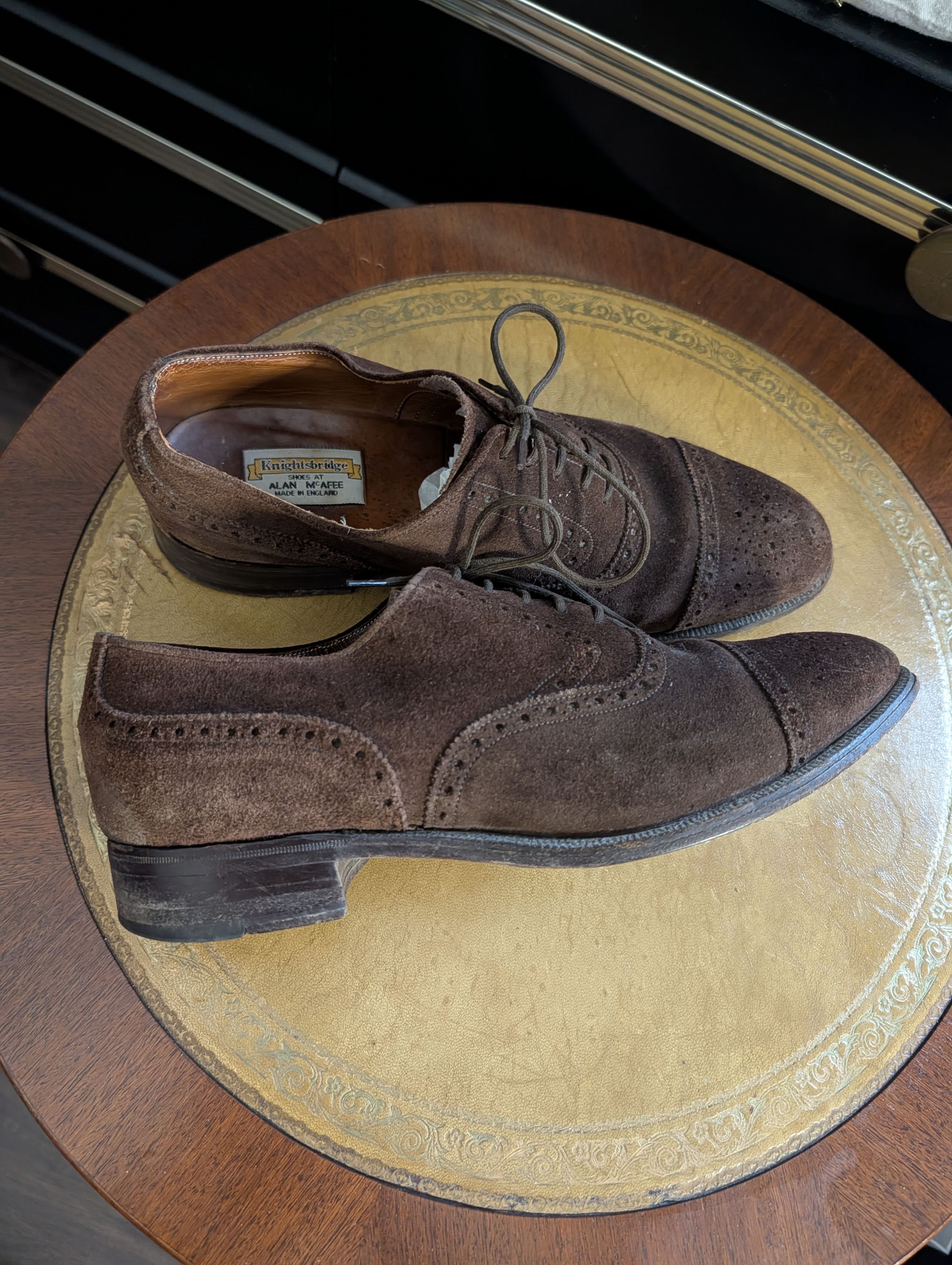 Knightsbridge ALAN MCAFEE Brown suede leather brogues England 8.5 Size US 8.5 / EU 41-42 - 1 Thumbnail