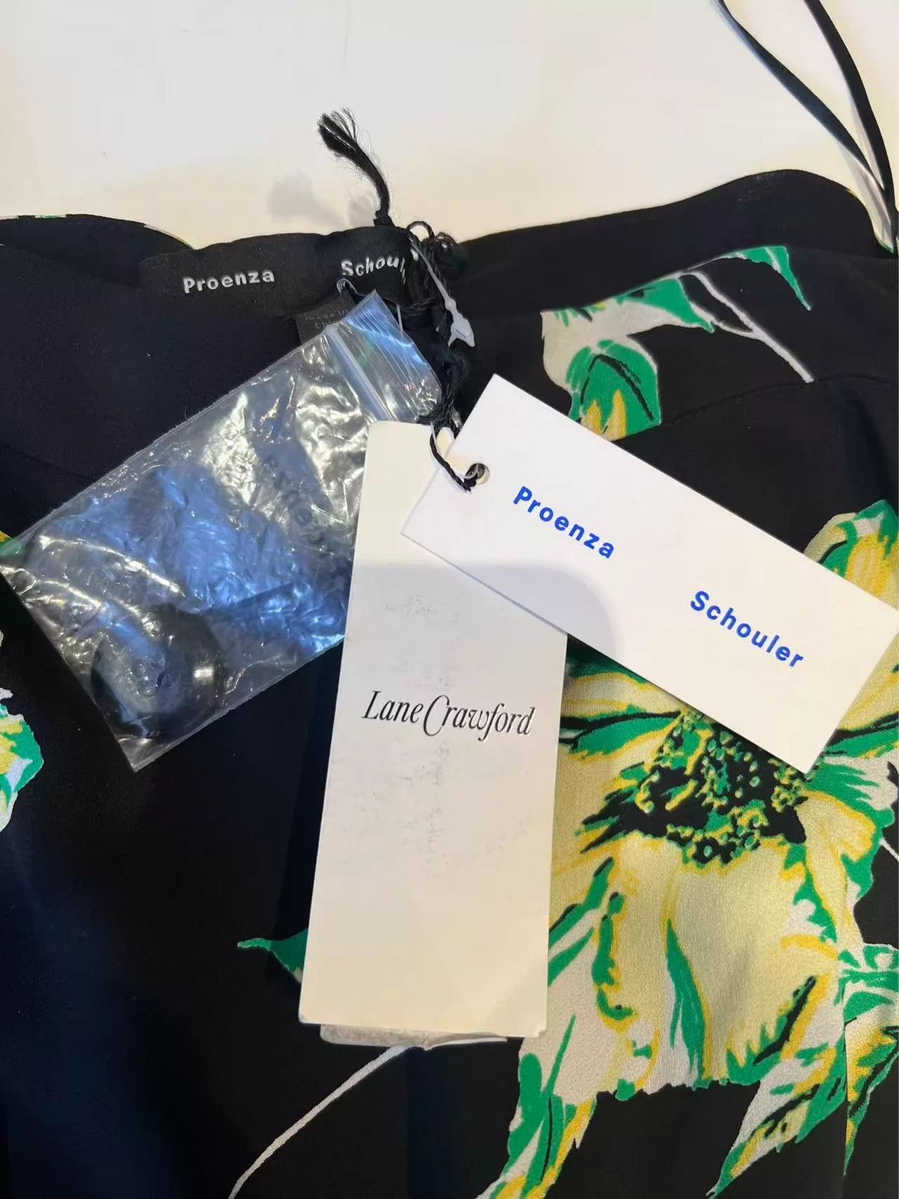 Proenza Schouler Proenza Schouler Black Floral Silk Dress Size 4 Size S / US 4 / IT 40 - 4 Thumbnail