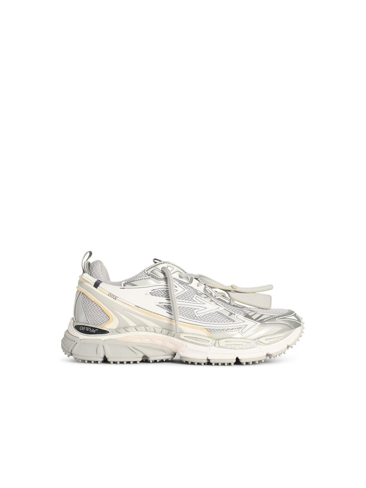 Off-White OFF-WHITE 'Be Right Back' Sneakers In Grey And Silver Technical Fabric Size US 9 / EU 42 - 1 Thumbnail