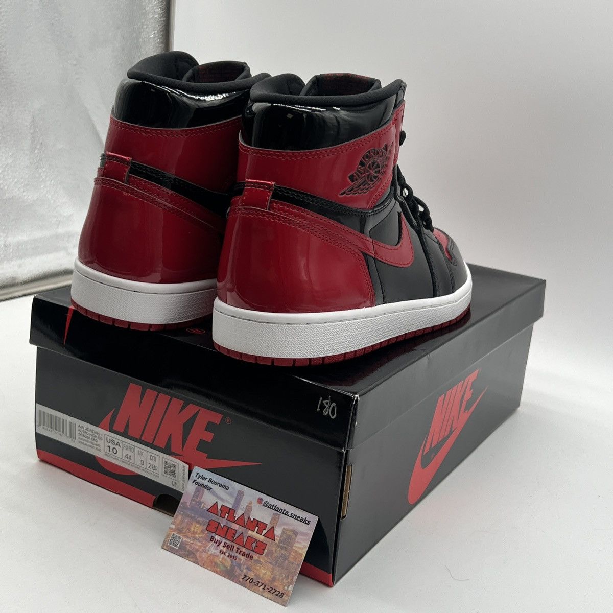 Nike Air Jordan 1 high patent bred Size US 10 / EU 43 - 5 Thumbnail