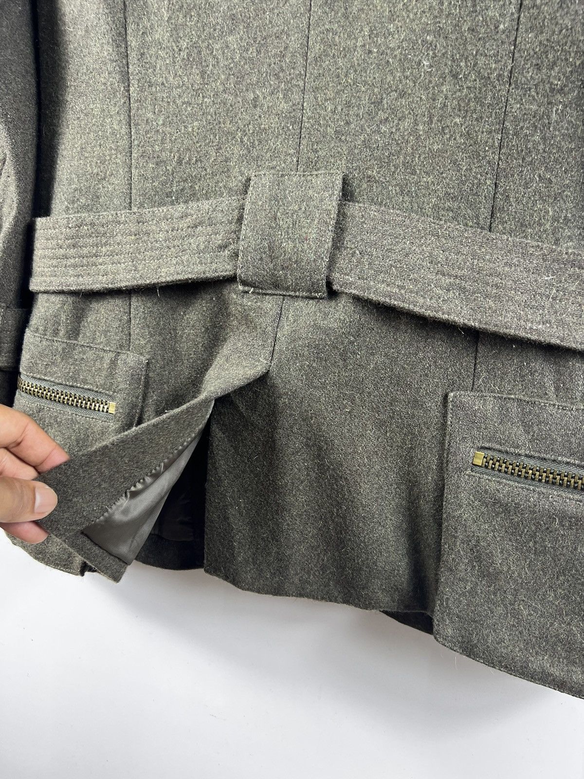 Japanese Brand ❤️‍🔥⚜️ G.O.A ⚜️❤️‍🔥 Minimalist Wool Long Trench Coat Size ONE SIZE - 16 Thumbnail