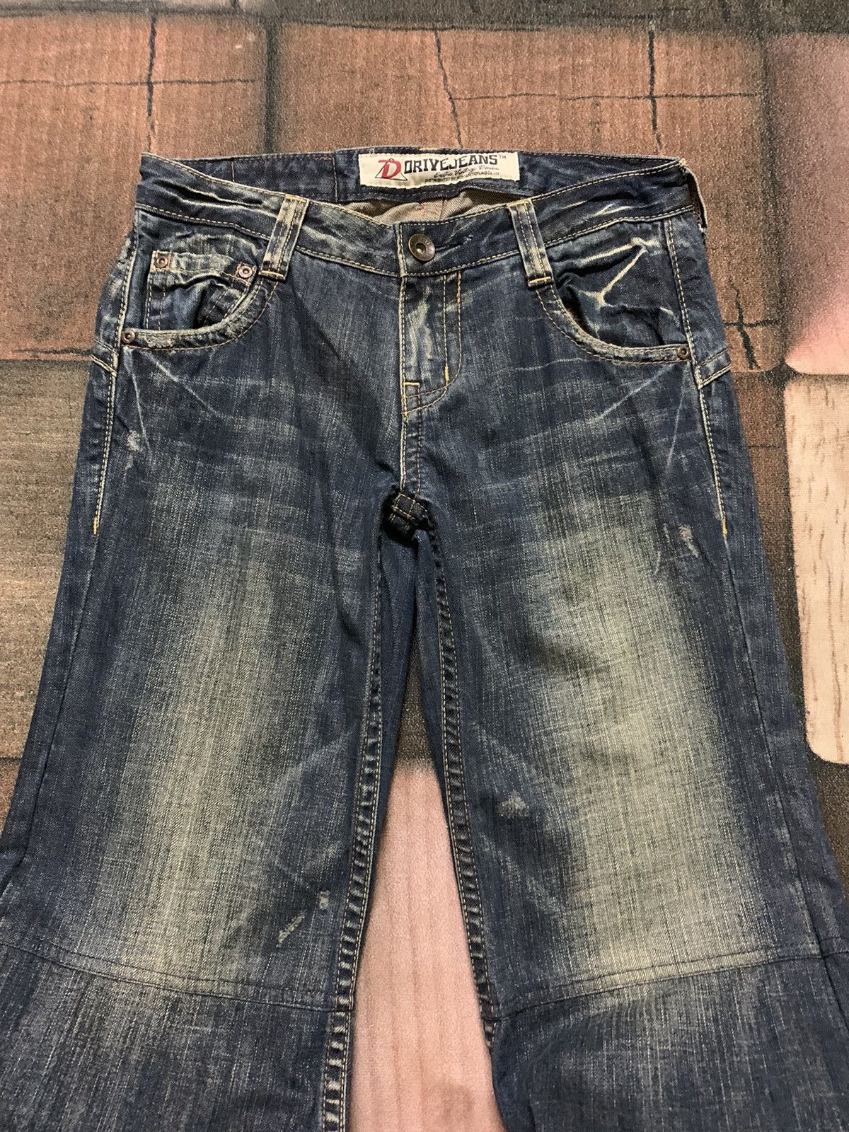 Designer × If Six Was Nine × Le Grande Bleu (L.G.B.) SUPER FLARE low rise drive jeans Size 30" / US 8 / IT 44 - 3 Thumbnail