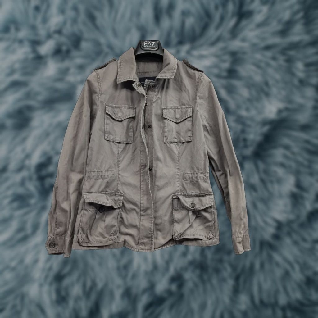 Banana Republic Banana Republic Jacket Womens Medium Denim Zip Casual Pockets Button Gray Size M / US 6-8 / IT 42-44 - 1 Thumbnail