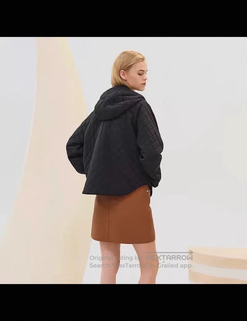 Hermes Hermes Black Lightweight Comfortable Quilted Hooded Thin C Size XS / US 0-2 / IT 36-38 - 7 Thumbnail