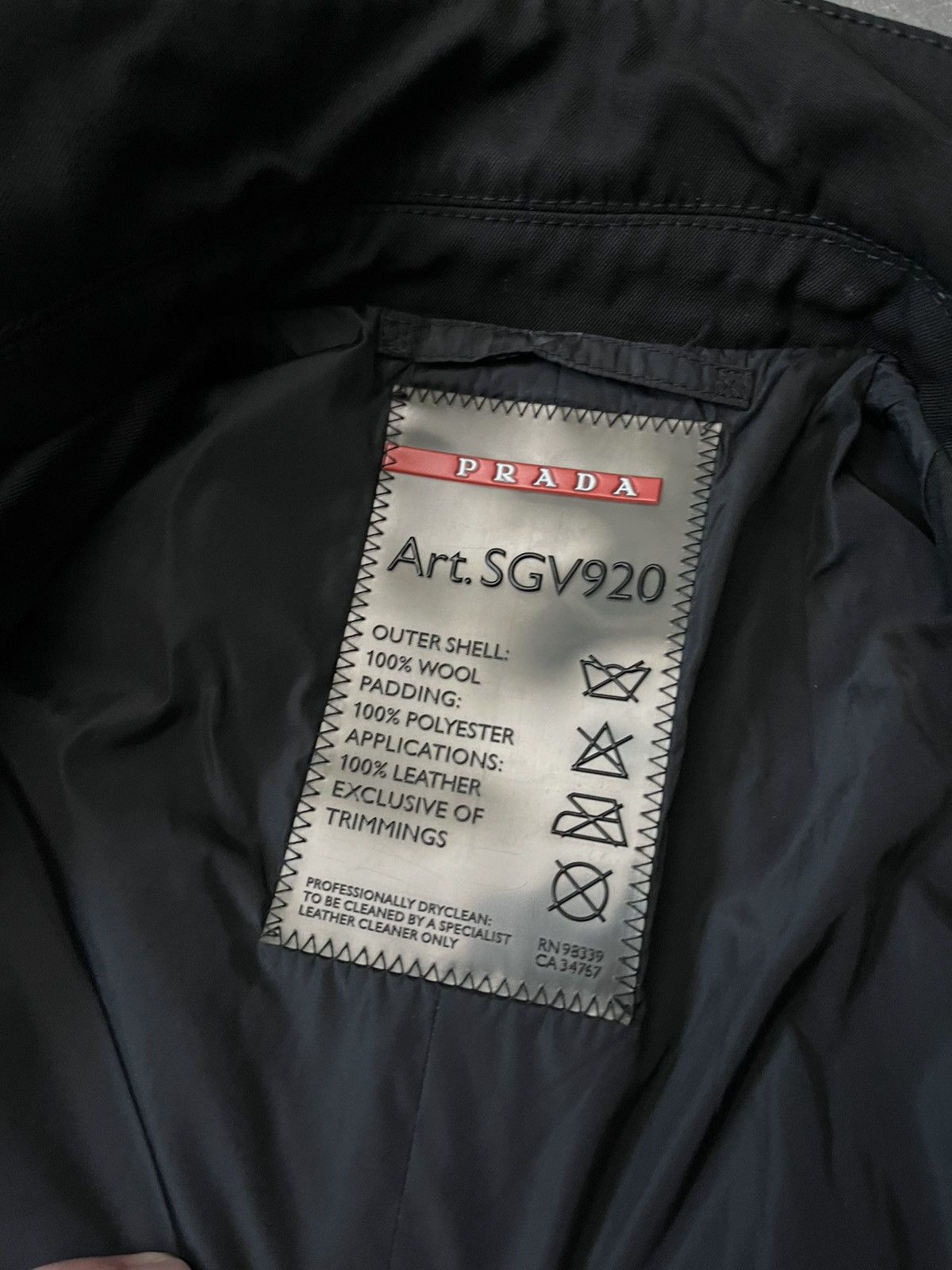Prada Prada 2007 wool and leather padded blazer jacket Size US M / EU 48-50 / 2 - 13 Thumbnail