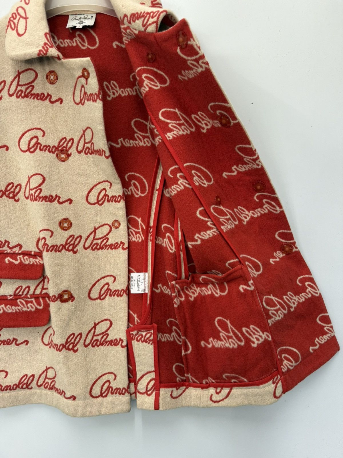 Vintage 🔥 VTG ARNOLD PALMER Overprinted Mohair Blazer Jacket Size XS / US 0-2 / IT 36-38 - 8 Thumbnail