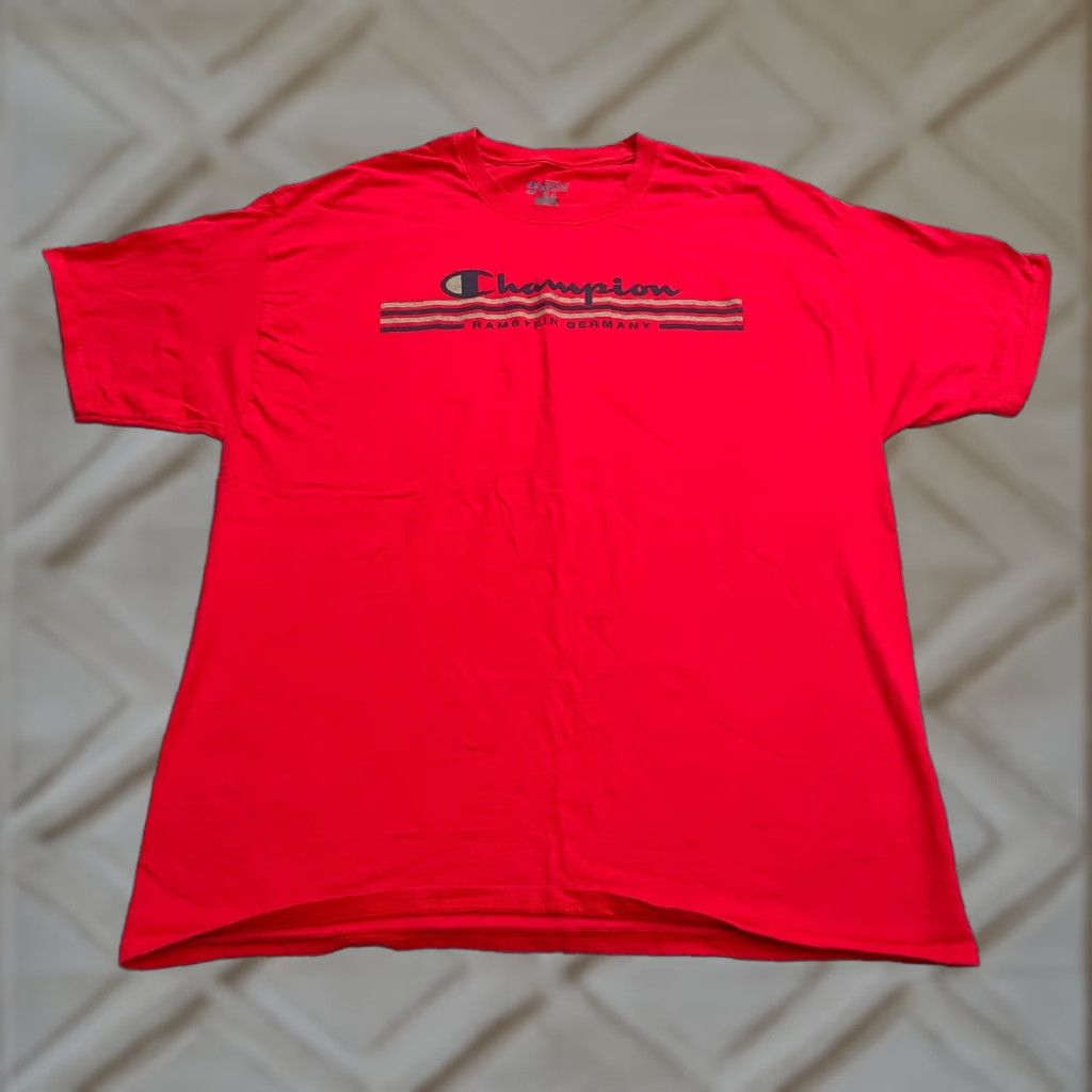 Champion Champion Athletic Wear Graphic T-Shirt Mens XL Red Cotton Short Sleeve Crew Tee Size US XL / EU 56 / 4 - 1 Thumbnail
