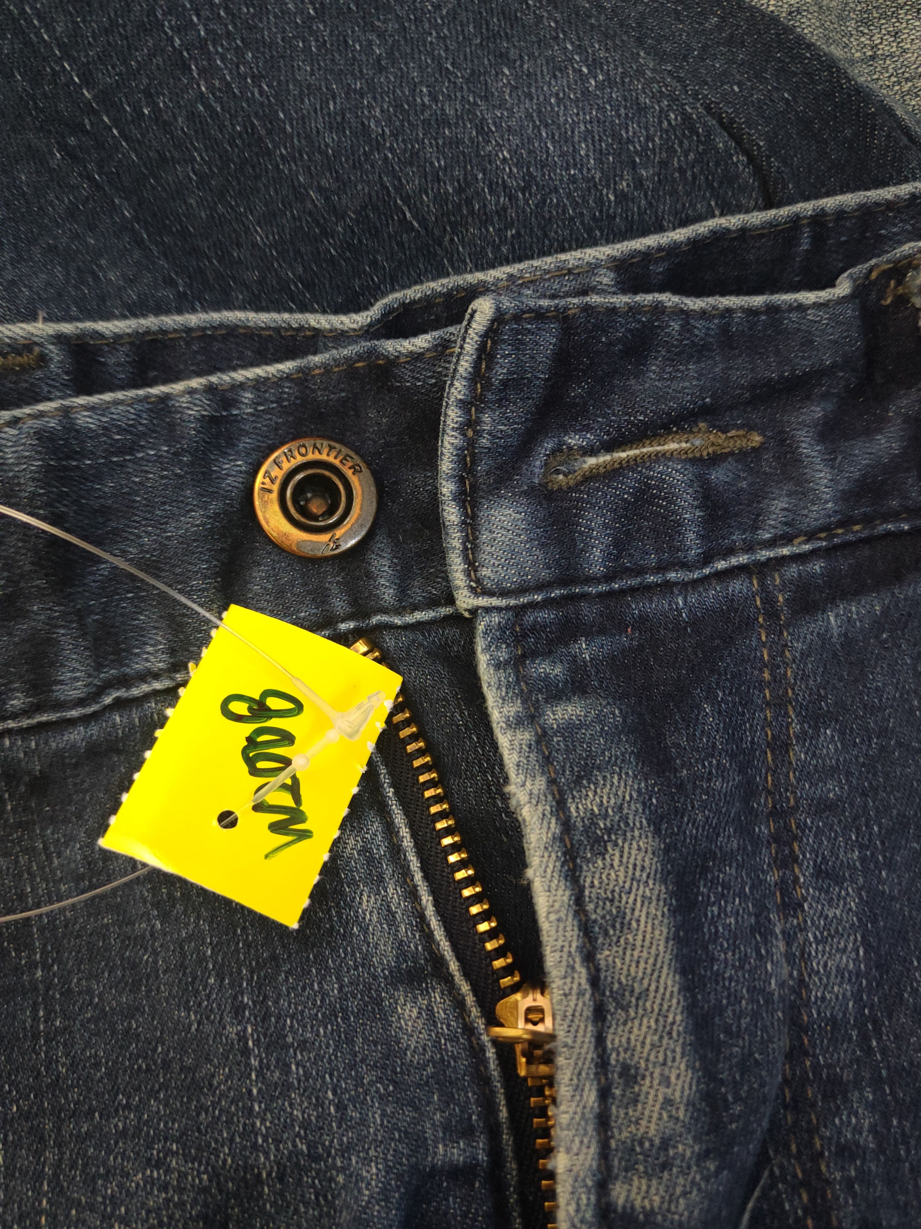 Japanese Brand I'z Frontier Dark Blue Distressed Ripped Jeans #W2008 Size US 30 / EU 46 - 20 Thumbnail