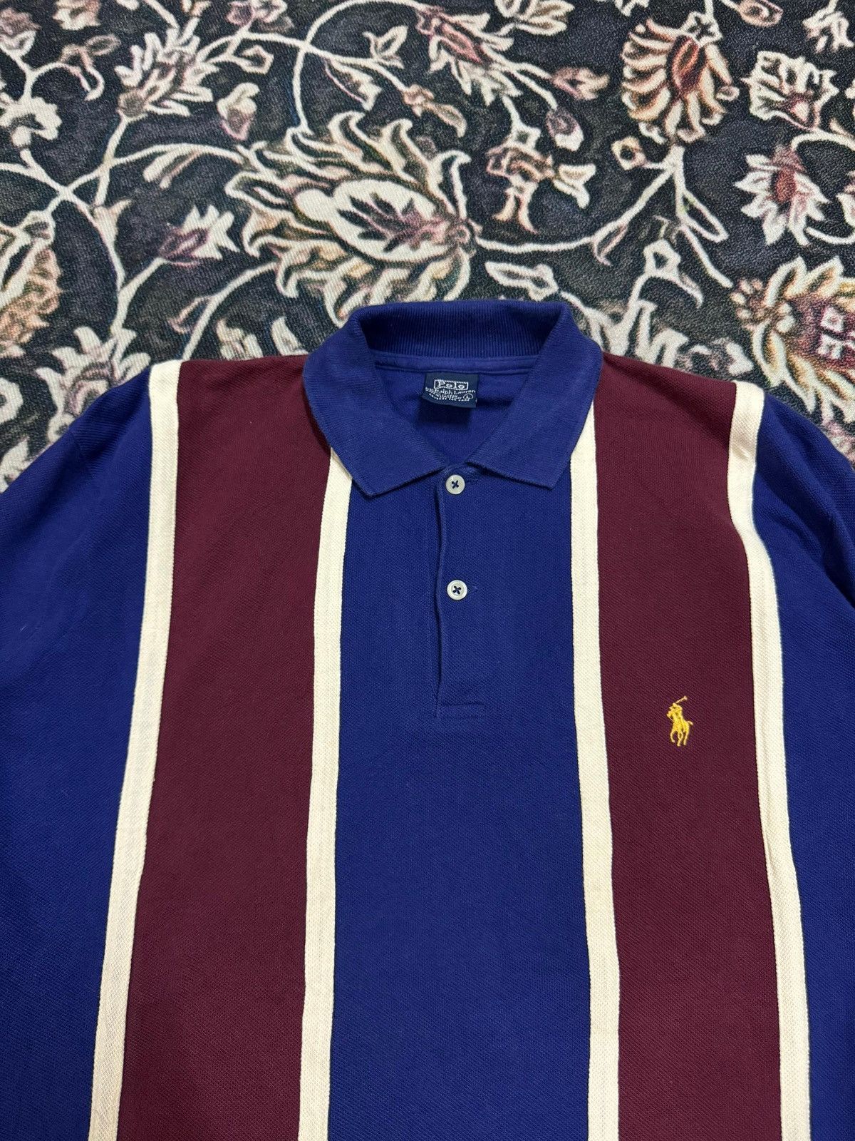 Polo Ralph Lauren Vintage 90s Polo Ralph Lauren Long Sleeve Striped Polo Shirt Size US M / EU 48-50 / 2 - 4 Thumbnail