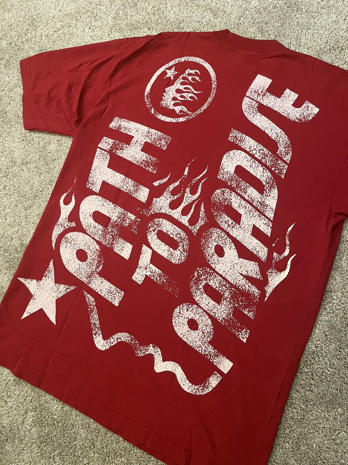HELLSTAR Hellstar Jesus Emblem T-Shirt Red Size US S / EU 44-46 / 1 - 4 Thumbnail