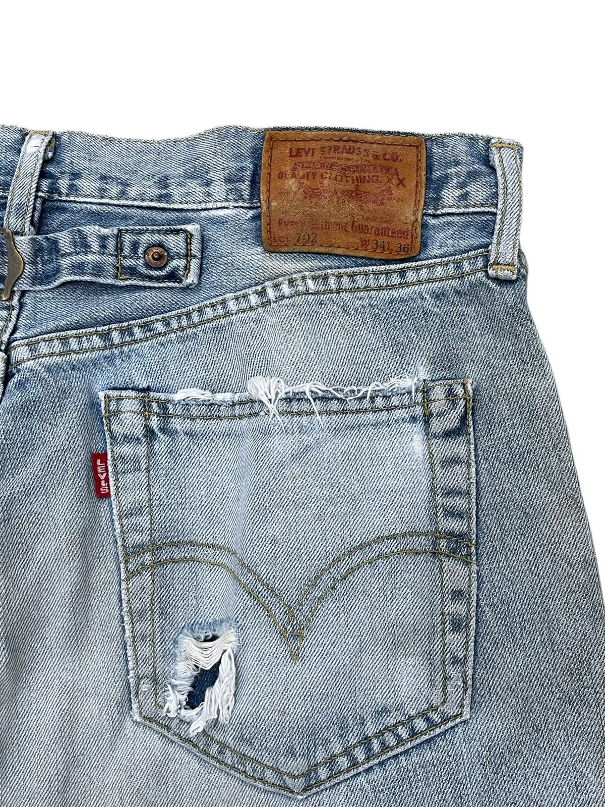 Levi's Vintage Levi's Big E 702 XX Distressed Selvedge Denim Japan Size US 33 - 8 Thumbnail