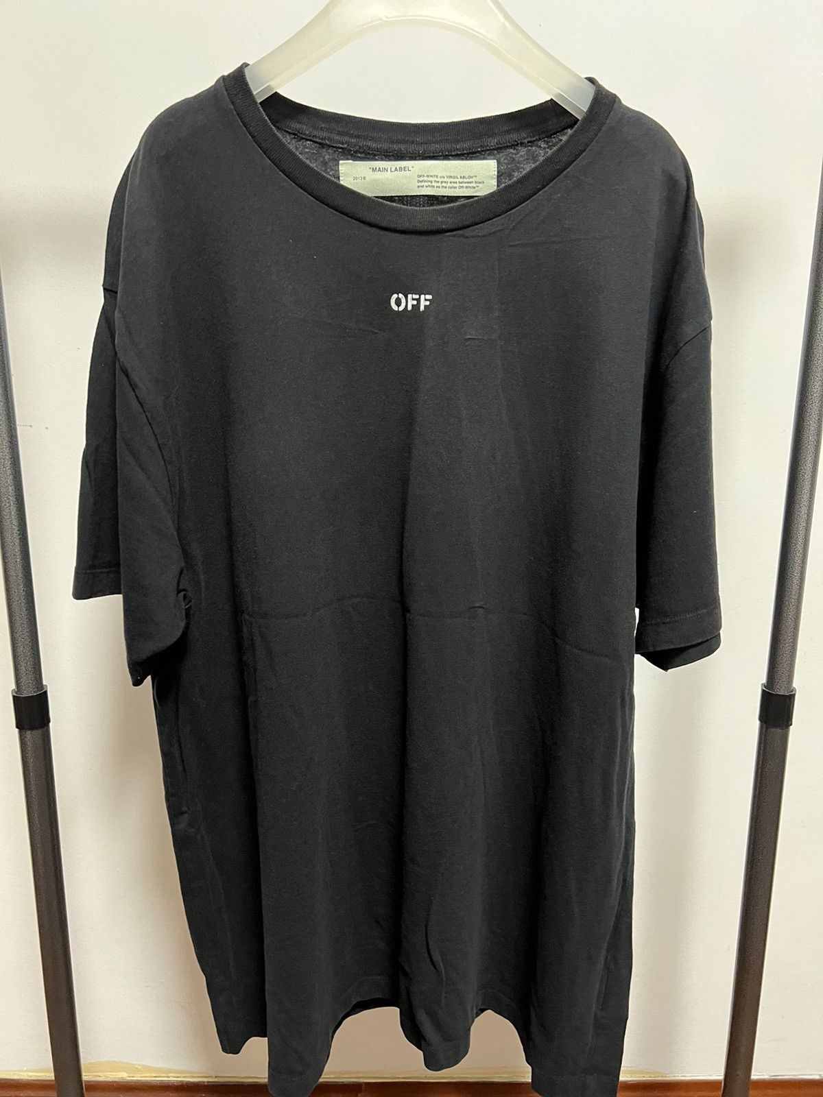 image of Off White Off-White Diag Skulls S/s Over Tee in Black, Men's (Size Medium)