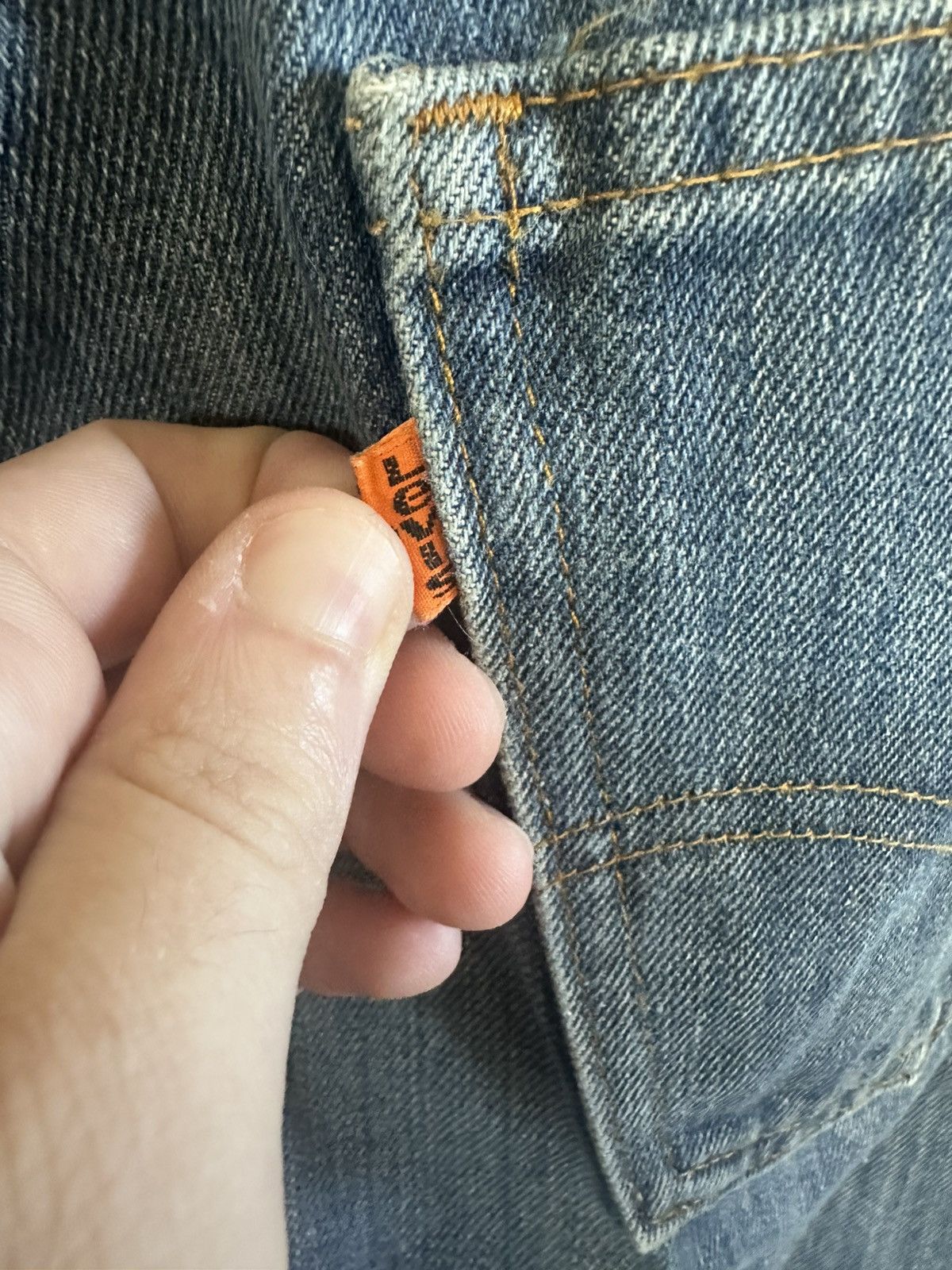 Levi's Vintage Clothing Levi’s vintage MiUSA Talon zipper orange tan straight jeans Size US 35 - 6 Thumbnail