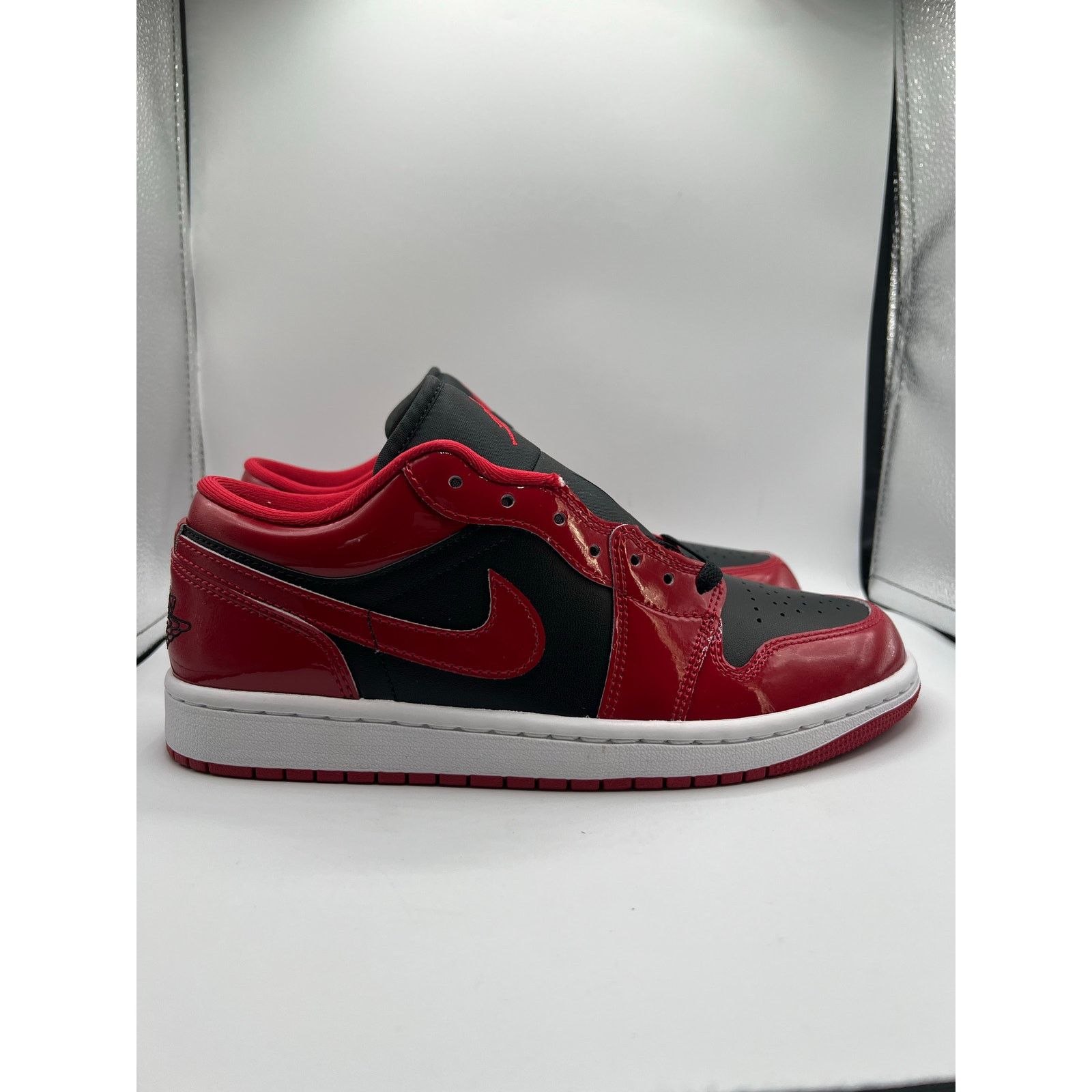 Jordan Brand Air Jordan 1 Low “Patent Varisty Red Black” size 7.5 men’s Size US 7.5 / EU 40-41 - 3 Thumbnail