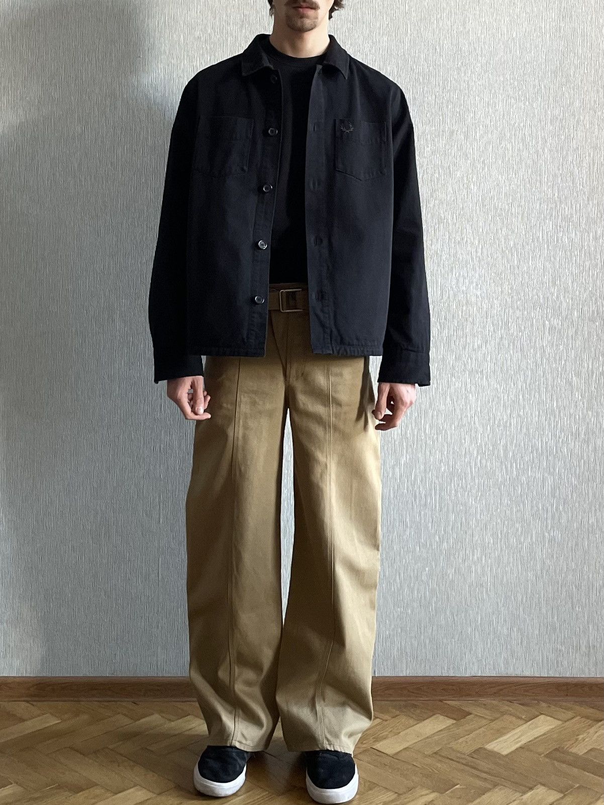 Fred Perry Fred Perry: A Navy Blue Denim Overshirt / Jacket Size US L / EU 52-54 / 3 - 18 Thumbnail