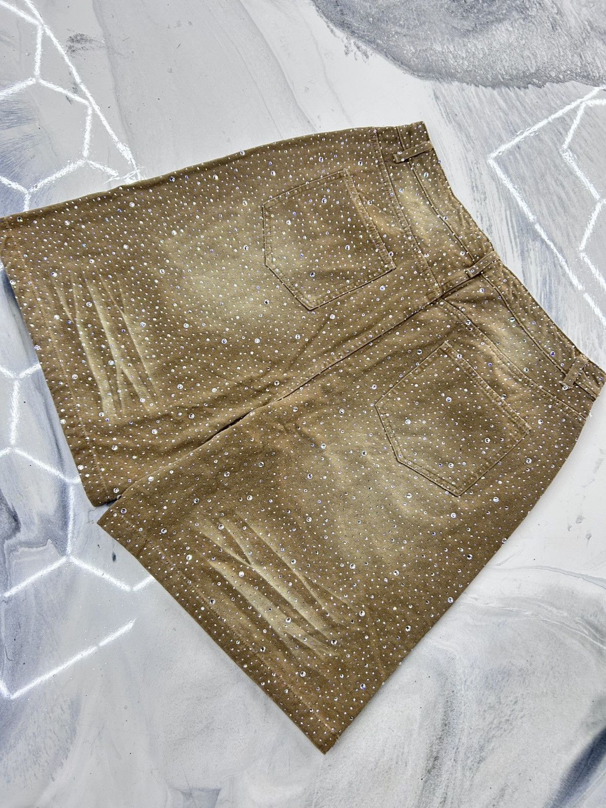 Vale Vale Tan Sandstorm Crystal Jean Shorts Size 36 Size US 36 / EU 52 - 12 Thumbnail