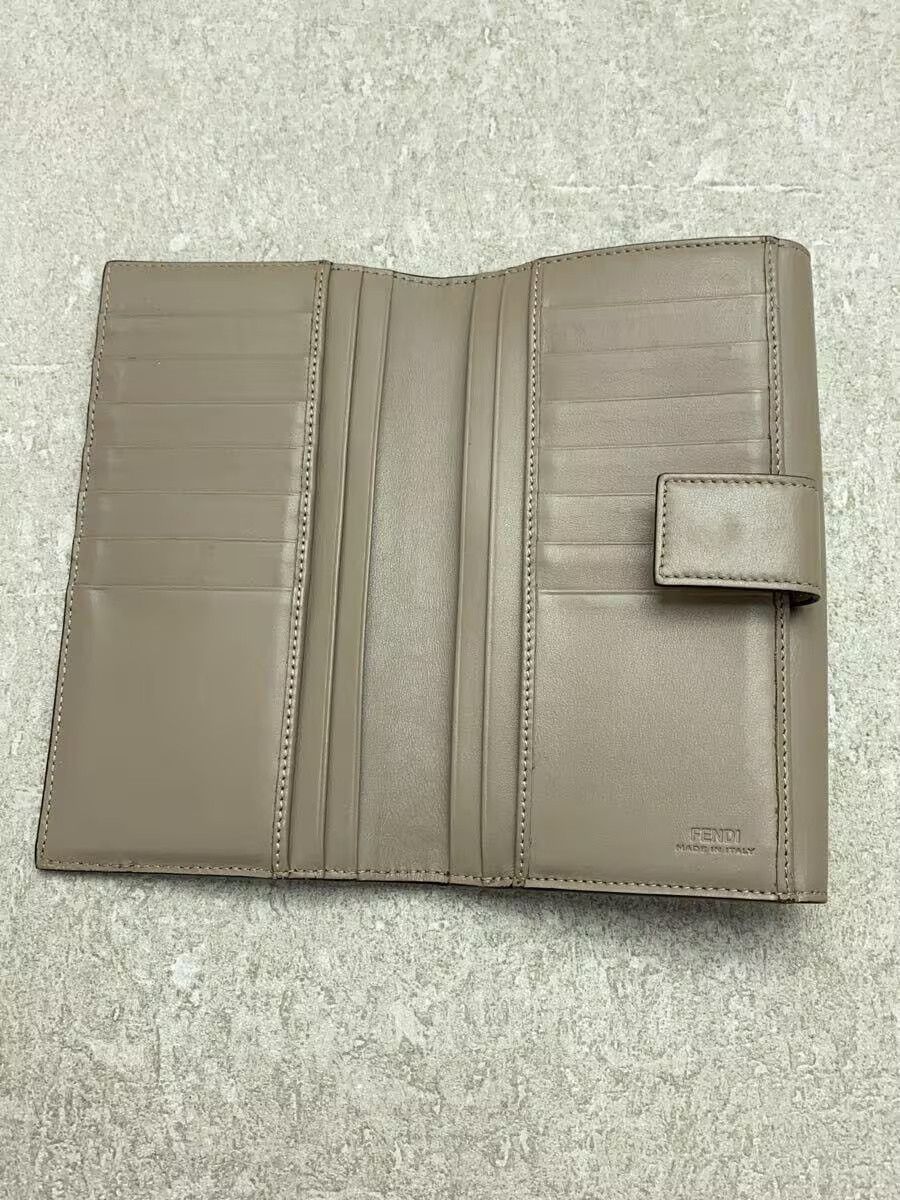 Fendi Fendi Leather Tri-Fold Wallet Beige Size ONE SIZE - 4 Thumbnail