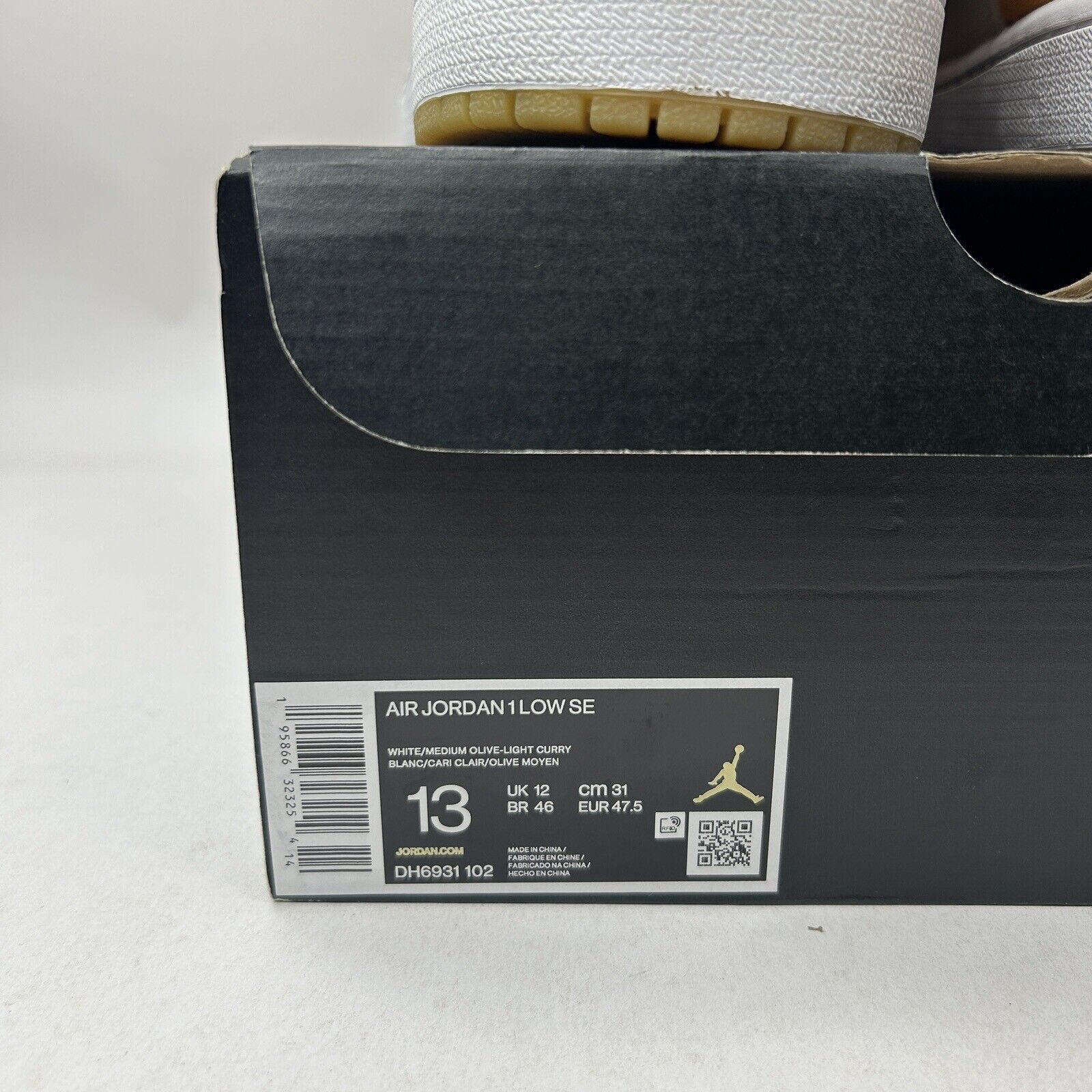 Nike Nike Air Jordan 1 Low SE “Light Curry/Orange Olive” 2023 Size US 13 / EU 46 - 5 Thumbnail