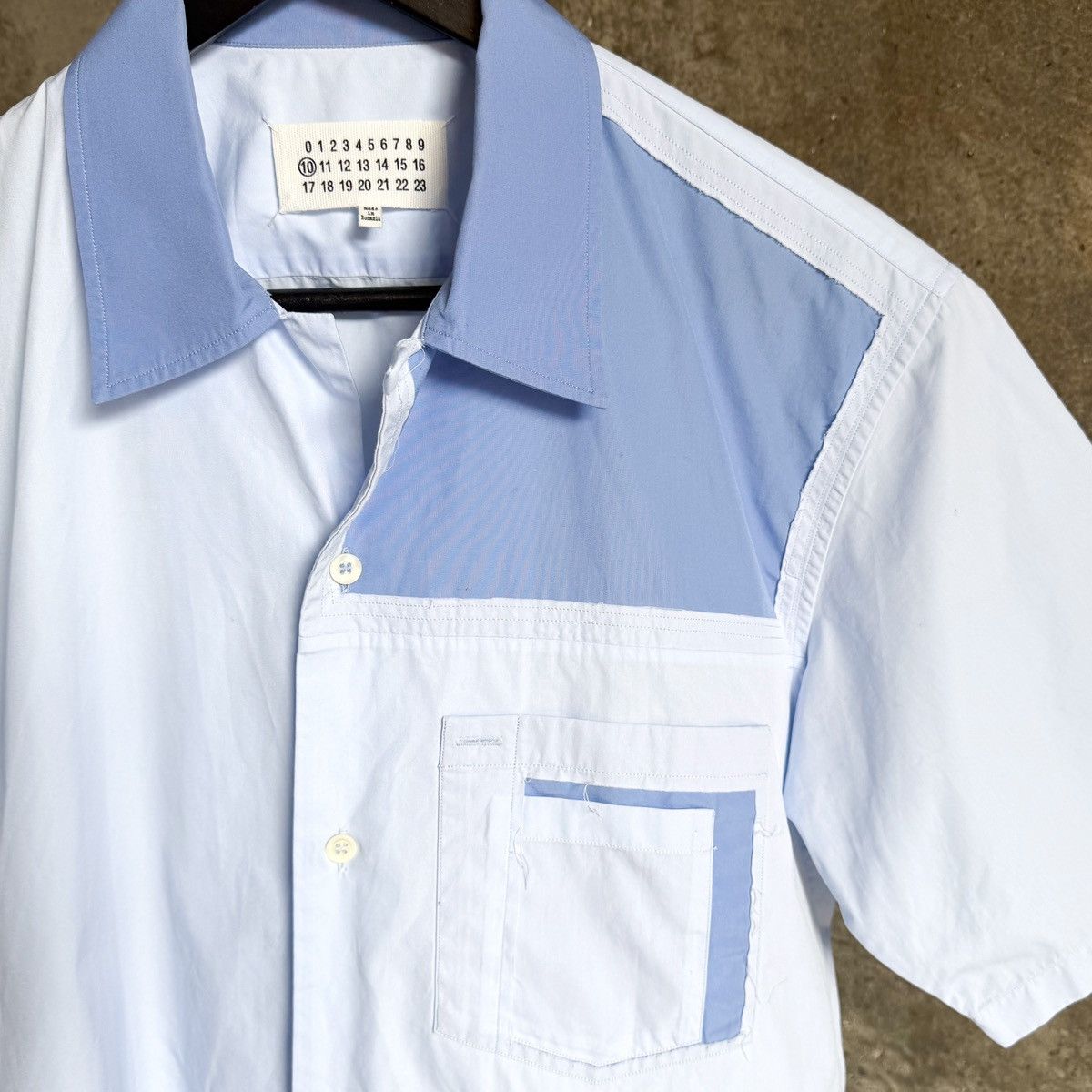 Maison Margiela 19ss Artisanal Jacquard Kimono Button Up Shirt