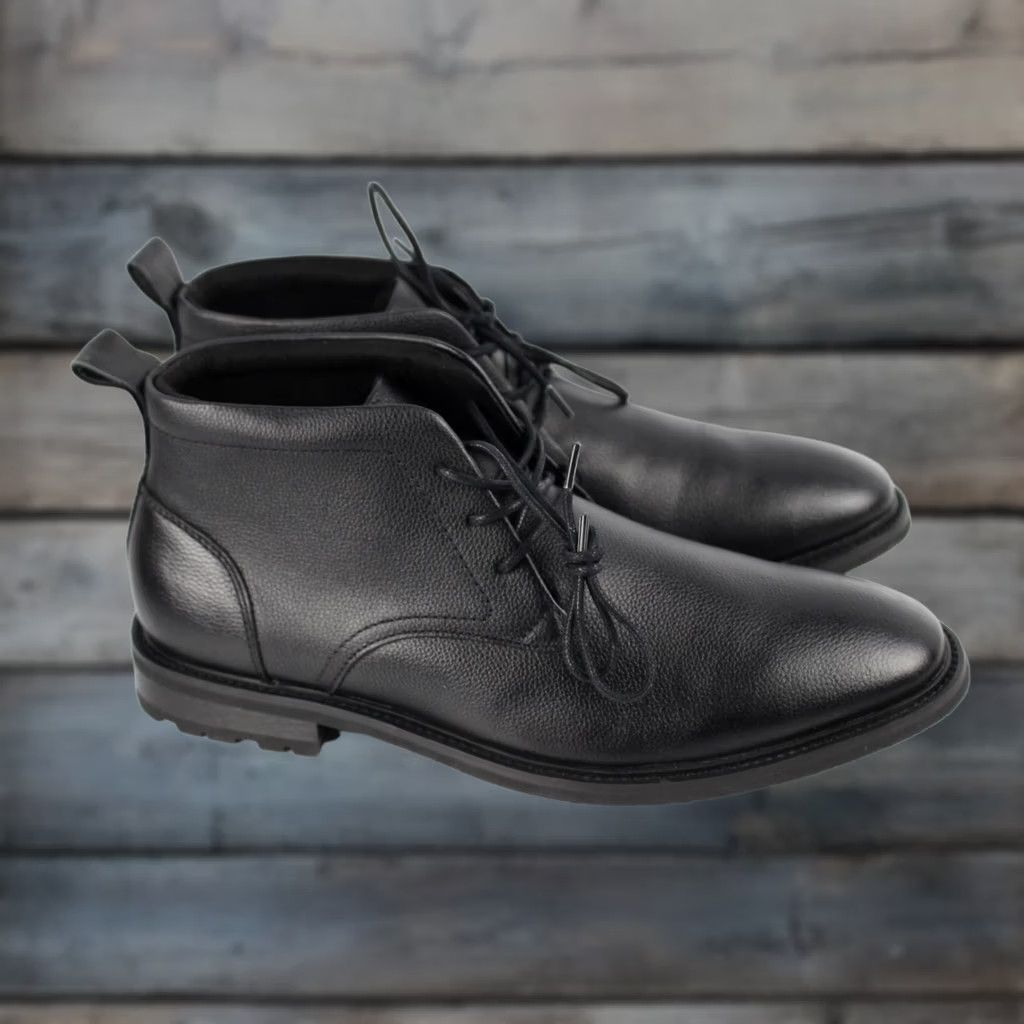 Vintage Moretti Gold Label Men’s Padded Chukka Boots Size 9.5 D Black Leather 41YB Size US 10 / EU 43 - 1 Thumbnail