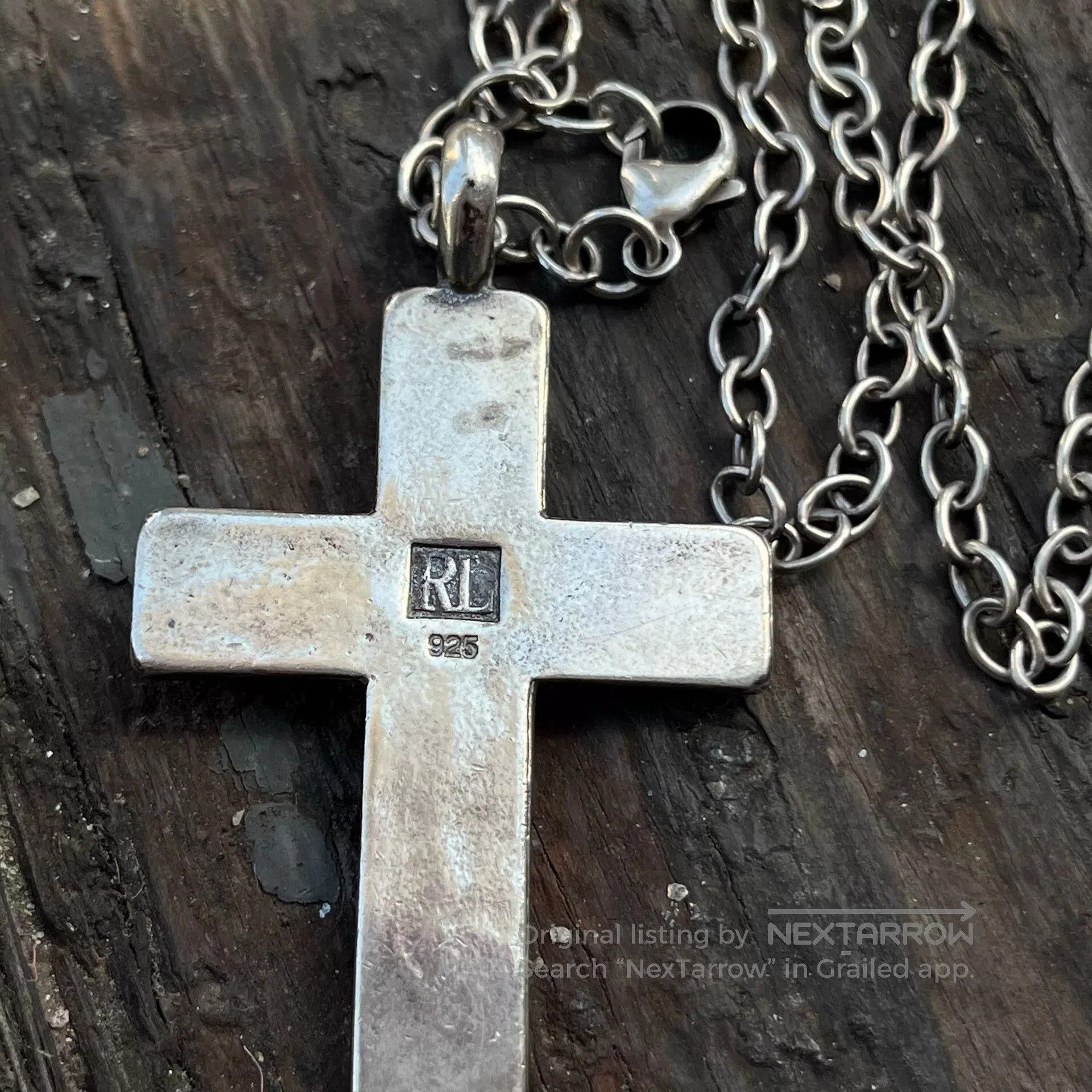 RRL Ralph Lauren Silver Cross Pendant Necklace by Ralph Lauren. Size ONE SIZE - 4 Thumbnail