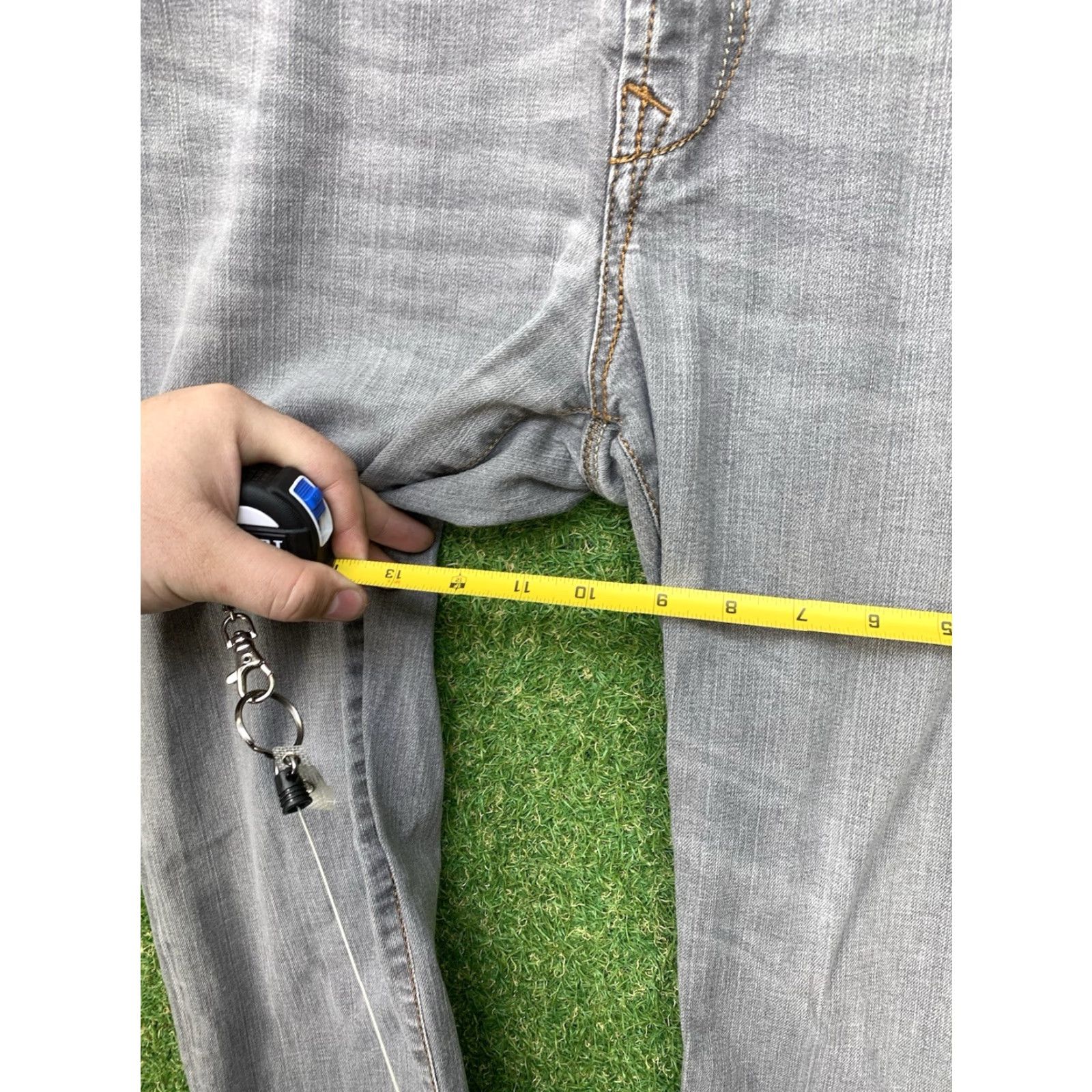 Vintage ALBERTO Jeans 34X34 Grey Modern Stone Fit Straight Rise Casual Mens Size US 34 / EU 50 - 4 Thumbnail